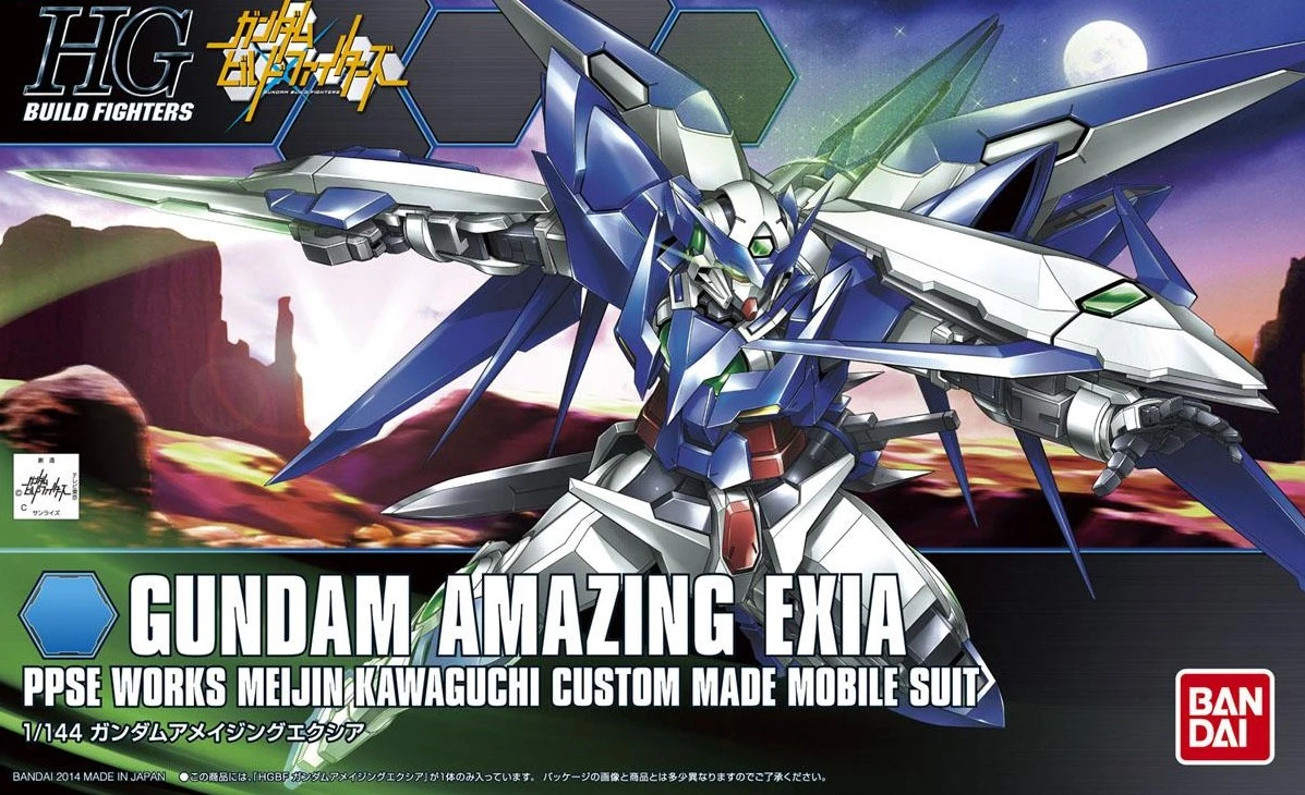 BANDAI GUNPLA HGBF 1/144 GUNDAM AMAZING EXIA 1 BANDAI GUNPLA HGBF 1/144 GUNDAM AMAZING EXIA