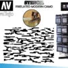 VALLEJO STENCIL STCAM004 PIXELATED MODERN CAMO