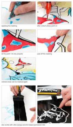 MOLOTOW MASKING MARKER MASKING LIQUID 6 MOLOTOW MASKING MARKER MASKING LIQUID -Modèles De Jouets marqueur de masquage molotow explication 1