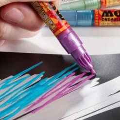 MOLOTOW ACRILYC MARKER ONE4ALL 2MM WALLET SET 6PCS -Modèles De Jouets marqueur peinture acrylique molotow one4all 2mm 127hs sur tout support rechargeable graffiti shop urban painters test couleurs m talli