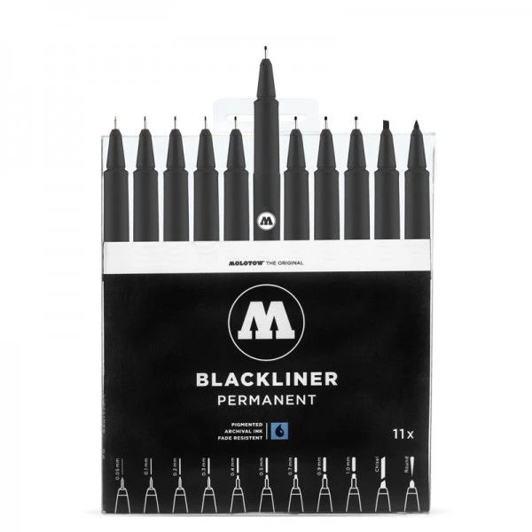 MOLOTOW BLACKLINER WALLET COMPLETE SET 11PCS 2 MOLOTOW BLACKLINER WALLET COMPLETE SET 11PCS – Image 2