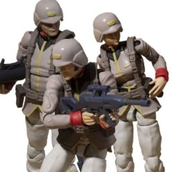 MEGAHOUSE MOBILE SUIT GUNDAM PACK 3 FIGURINES G.M.G. EARTH FEDERATION ARMY SOLDIERS 10 CM -Modèles De Jouets x meho830563 c